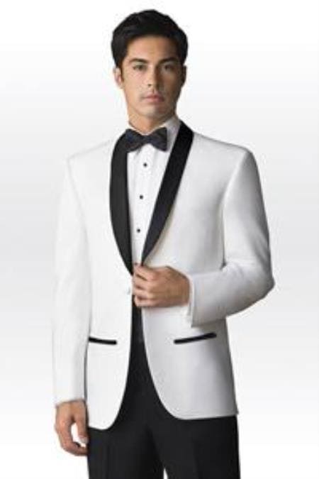 Mens White Dinner Jacket - AlbertoNardoniStore