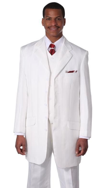 Mens White Gangster Costume - AlbertoNardoniStore