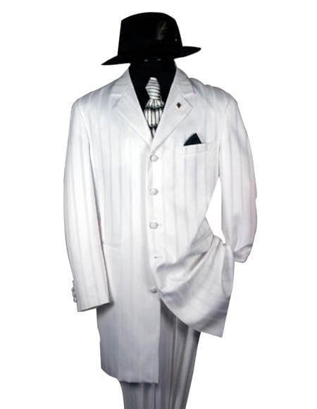 Mens White Gangster Costume - AlbertoNardoniStore