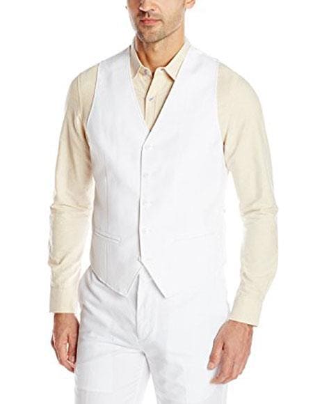 Mens White Linen Suit - AlbertoNardoniStore