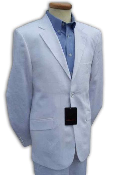 Mens White Linen Suit - AlbertoNardoniStore
