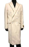 Mens White Trench Coat - Mens White Overcoat - White Topcoat For Men - AlbertoNardoniStore