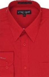 Mens Wholesale Red Dress Shirt - AlbertoNardoniStore