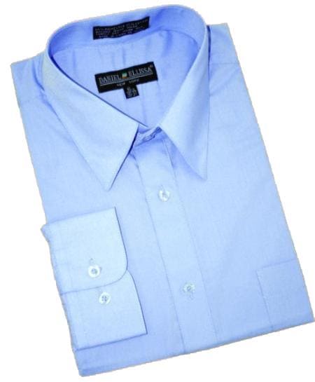 Mens Wholesale Sky Blue Dress Shirt - AlbertoNardoniStore