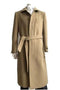 Mens Wool Belted Overcoat Camel Long Coat Full Length Belt-Coat IS - AlbertoNardoniStore