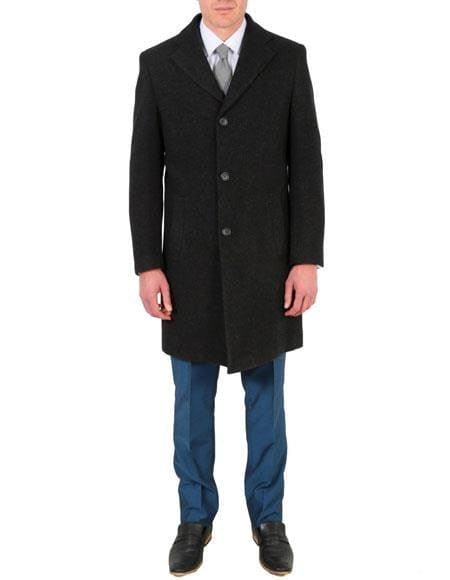 Mens Wool Dress Coat - Wool Dress Coat - AlbertoNardoniStore