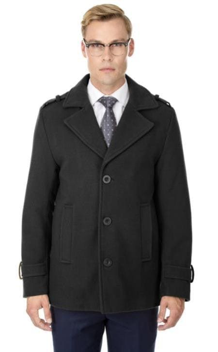 Mens Wool Dress Coat - Wool Dress Coat - AlbertoNardoniStore