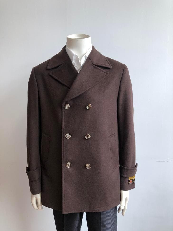 Mens Wool Trench coat - "Brown" Color Mens Overcoat - AlbertoNardoniStore
