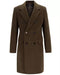 Mens Wool Trench coat - "Dark Brown" Color Mens Overcoat - AlbertoNardoniStore