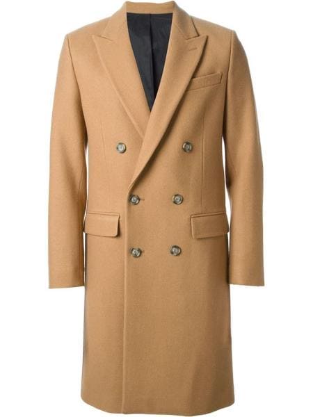 Mens Wool Trench coat - "Khaki" Color Mens Overcoat - AlbertoNardoniStore