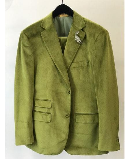 Mint Green Sport Coat Velvet - AlbertoNardoniStore