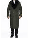Moscow: MENS FULL LENGTH REMOVABLE FUR COLLAR OLIVE GREEN - MENS TOPCOAT / OVERCOAT - AlbertoNardoniStore