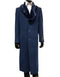 Moscow: MENS WOOL CASHMERE OVERCOAT WITH FUR COLLAR FULL LENGTH BLUE - AlbertoNardoniStore