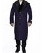 Moscow: PURPLE FULL LENGTH REMOVABLE FUR COLLAR WOOL TOP COAT / OVERCOAT - AlbertoNardoniStore