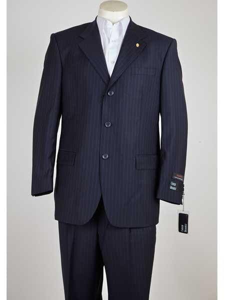 Navy Blue Seersucker Suit - AlbertoNardoniStore