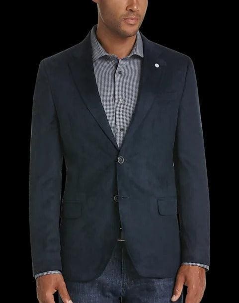 Navy Microsuede Modern Fit Sport Coat - AlbertoNardoniStore