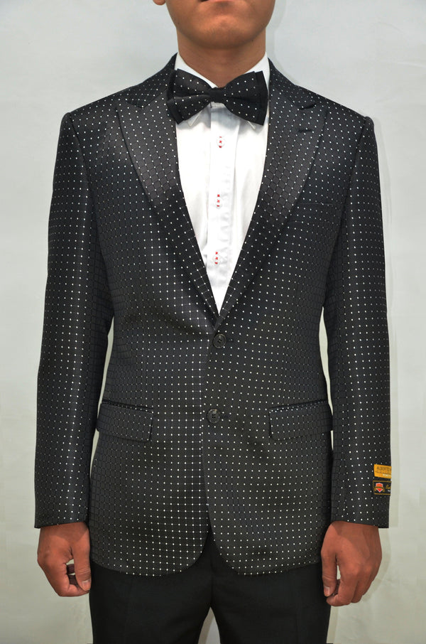 Paisley-100 Black/White - Mens Wholesale Blazers - AlbertoNardoniStore