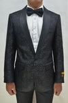 Paisley-300 Black/Black - Mens Wholesale Blazers - AlbertoNardoniStore