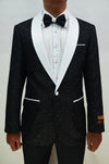 Paisley-300 Black/White - Mens Wholesale Blazers - AlbertoNardoniStore