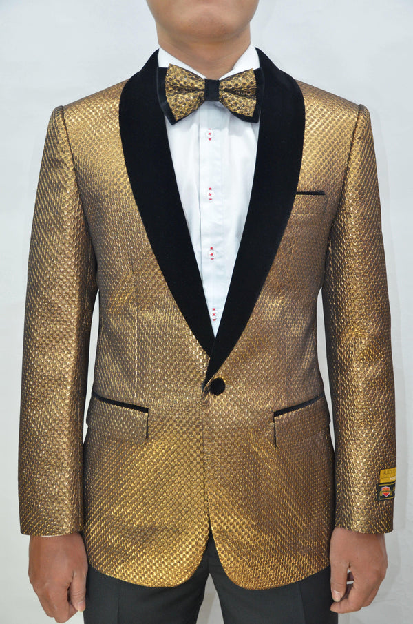 Paisley-300 Copper/Black Velvet - Mens Wholesale Blazers - AlbertoNardoniStore