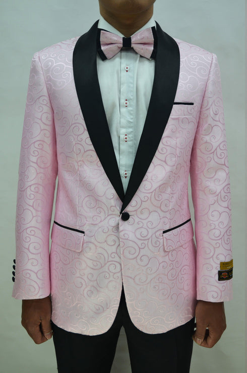 Paisley-300 Pink/Black - Mens Wholesale Blazers - AlbertoNardoniStore