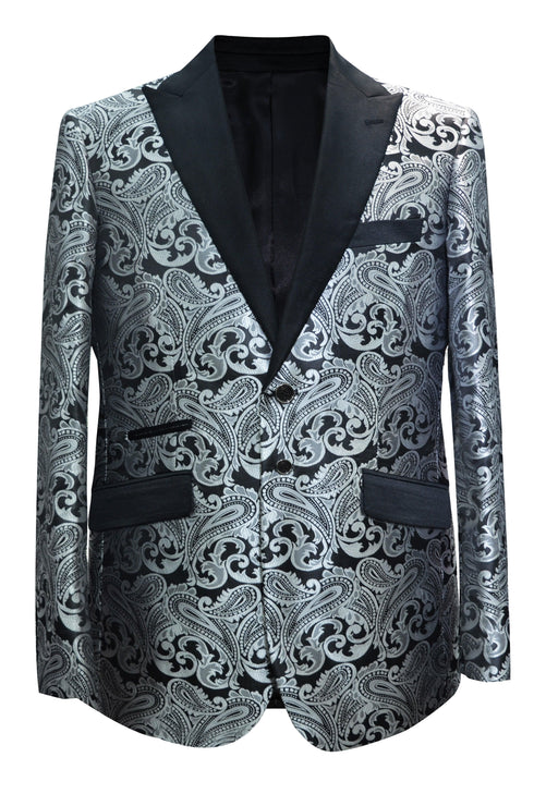 Paisley-400 Charcoal - Mens Wholesale Blazers - AlbertoNardoniStore