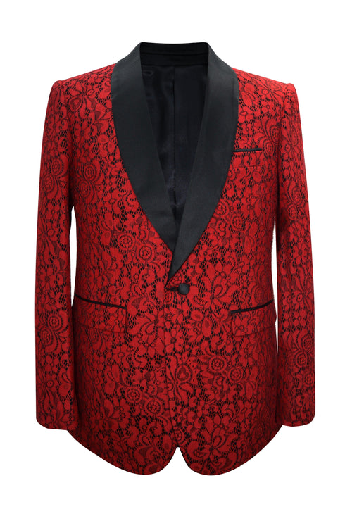 Paisley-502 Red - Mens Wholesale Blazers - AlbertoNardoniStore