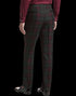 Paisley & Gray Slim Fit Suit Separates Tuxedo Pants, Oxblood Tartan - AlbertoNardoniStore