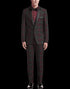 Paisley & Gray Slim Fit Suit Separates Tuxedo Pants, Oxblood Tartan - AlbertoNardoniStore