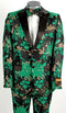 Paisley Suit - Paisley Tuxedo - Floral Suit - Flower Suit - Green - AlbertoNardoniStore