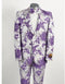 Paisley Suit - Paisley Tuxedo - Floral Suit - Flower Suit - White Purple - AlbertoNardoniStore