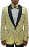 Paisley Suit - Paisley Tuxedo - Floral Suit - Flower Suit - Yellow - AlbertoNardoniStore