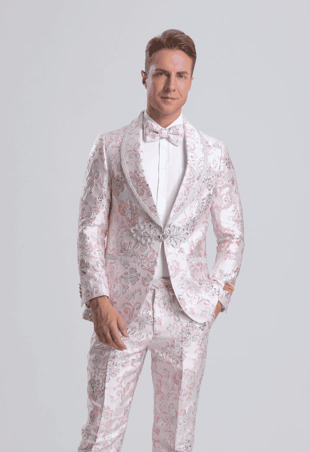 Pink and Gray Tuxedo - AlbertoNardoniStore