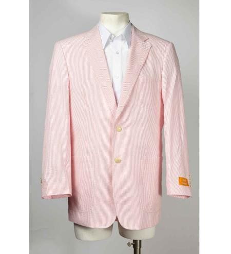 Pink Seersucker Suit - AlbertoNardoniStore