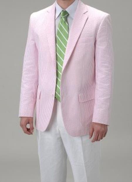 Pink Seersucker Suit - AlbertoNardoniStore