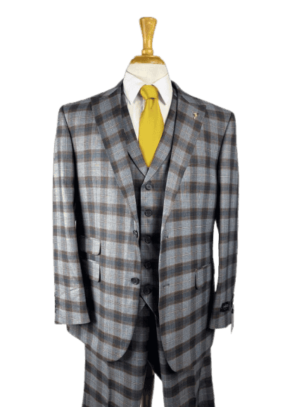 Plaid-6789-Charcoal-Brown - AlbertoNardoniStore