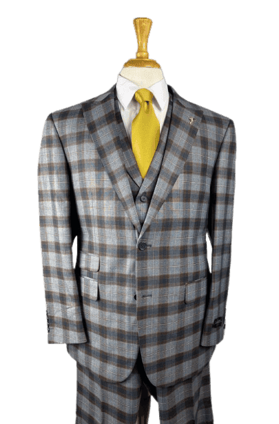 Plaid-6789-Charcoal-Brown - AlbertoNardoniStore