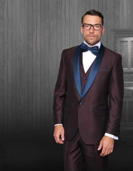 Plum Groom Tuxedo - AlbertoNardoniStore