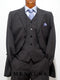 Plus Size Mens Suits - Plus Size Business Suits Charcoal.Pinstripe - AlbertoNardoniStore