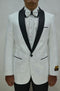 Prom Tuxedo For Men - Vegas White/ Black - AlbertoNardoniStore