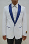 Dinner Jacket - White/Navy - Mens Wholesale Blazers - AlbertoNardoniStore