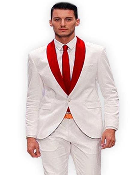 Red and Black Prom Suit - AlbertoNardoniStore