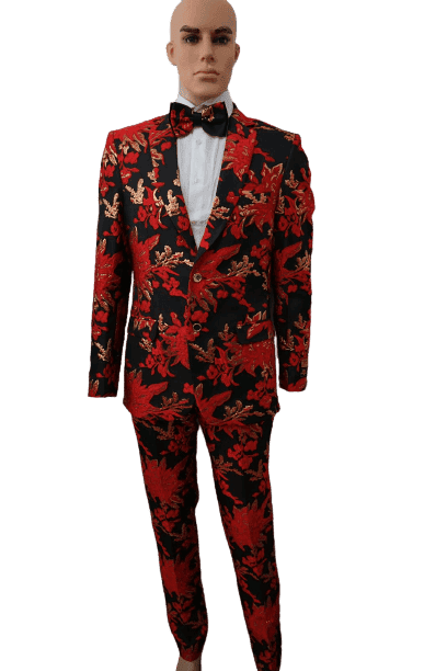 Red and Golden Prom Suit - AlbertoNardoniStore