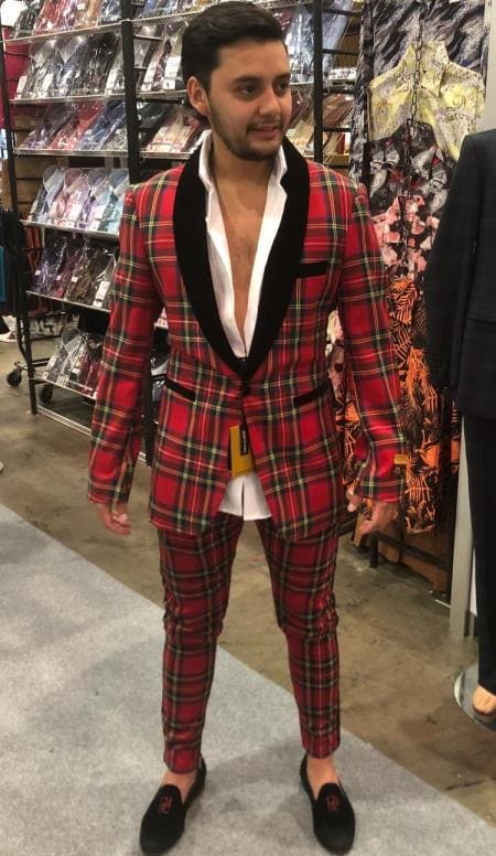 Red Tartan Dinner Jacket - Albertonardoni