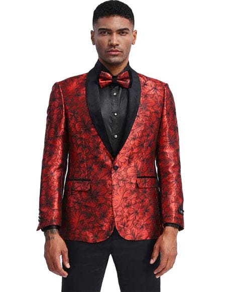 Red Tuxedo Jacket - Mens Red Tuxedo Jacket - AlbertoNardoniStore