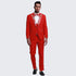 Red Tuxedo With Floral Pattern - AlbertoNardoniStore