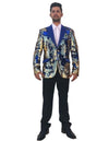 Royal Blue and Gold Tuxedo - AlbertoNardoniStore