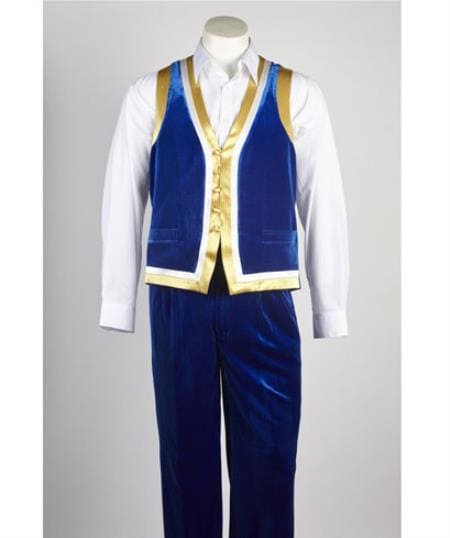 Royal Blue and Gold Tuxedo - AlbertoNardoniStore