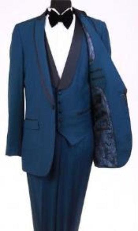 Royal Blue Groomsmen Suits - AlbertoNardoniStore