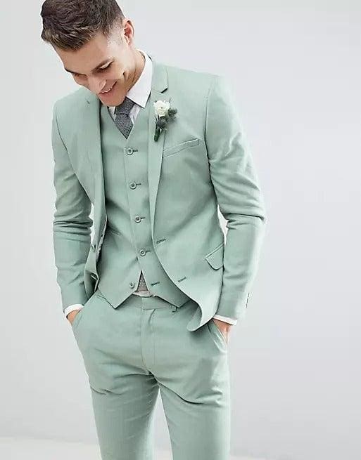 Sage Green Groomsmen Suit - AlbertoNardoniStore